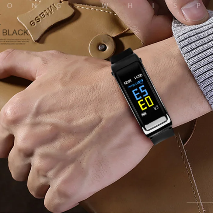 2 в 1 умный браслет с Bluetooth наушником монитор сердечного ритма спортивные часы VDX99