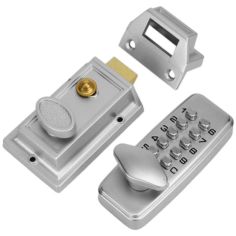 Digital Mechanical Password Door Lock, 2-4 Digits Mechanical Code Lock Cabinet Indoor Outdoor Door Password Security Coded Lock