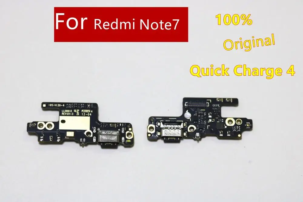 100% оригинал для redmi note7 плата зарядки Быстрая Зарядка Док станция разъем Нижняя