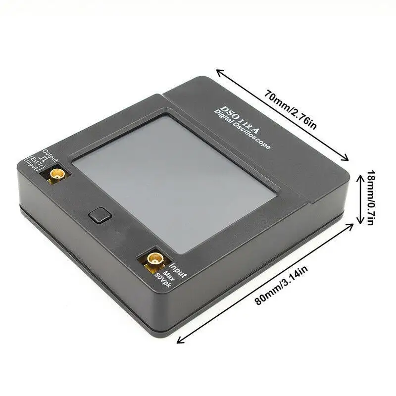 DSO112A 2 МГц 5Msps TFT lcd цифровой осциллограф цветной сенсорный экран портативный USB осциллограф интерфейс с тестовым зажимом