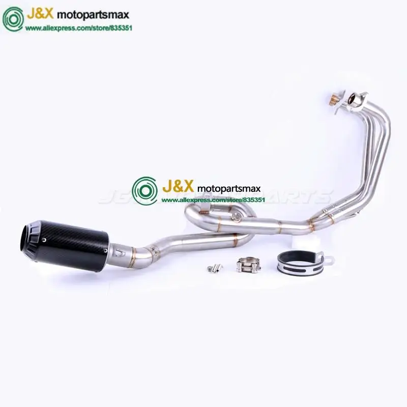 MT-03 MT03 R25 R3 глушитель для мотоцикла полная система контактная средняя труба+ выхлопная труба для Yamaha R25 R3- слипоны