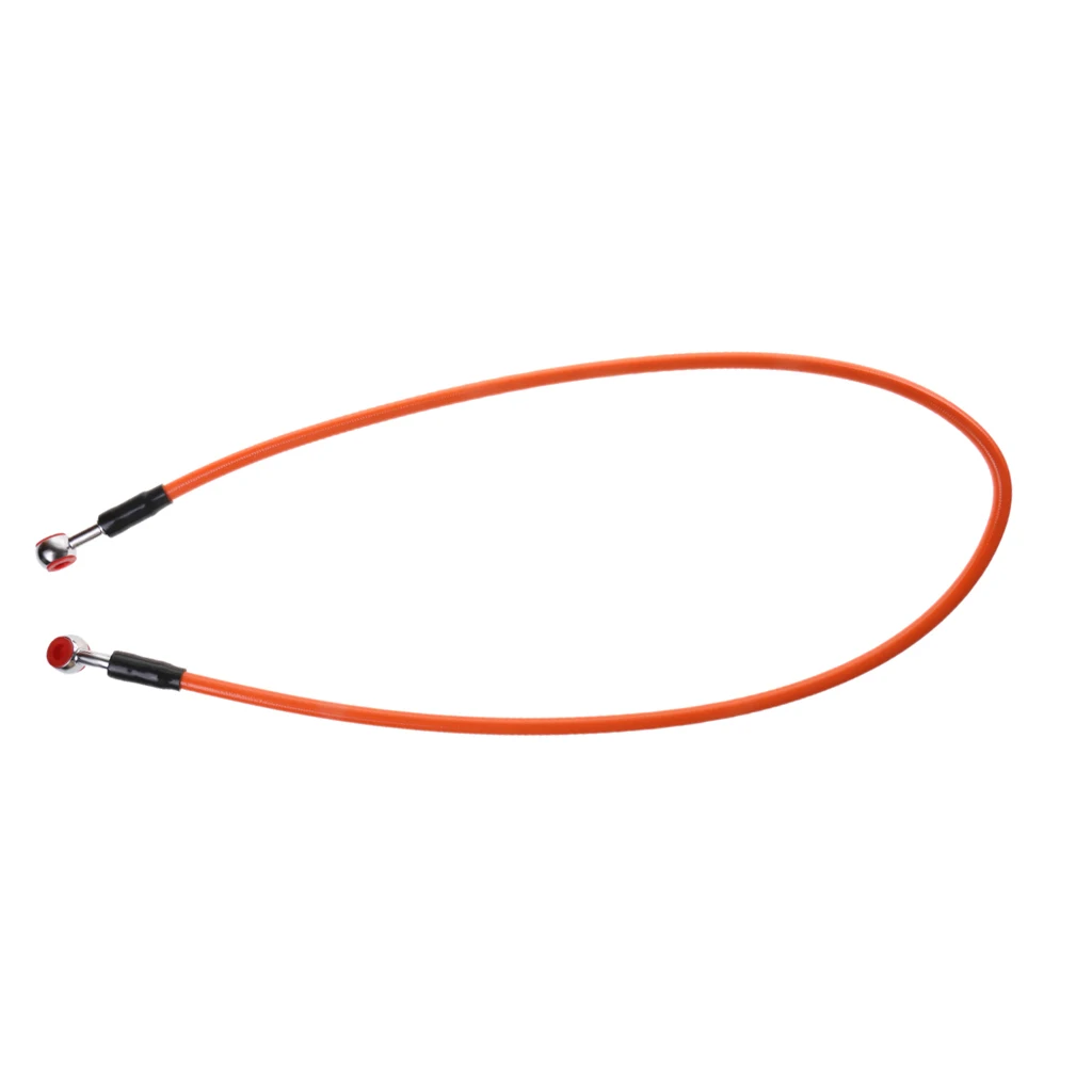 90cm Motorcycle ATV Scooter Stainless Steel Oil Line Front Brake Hose Orange