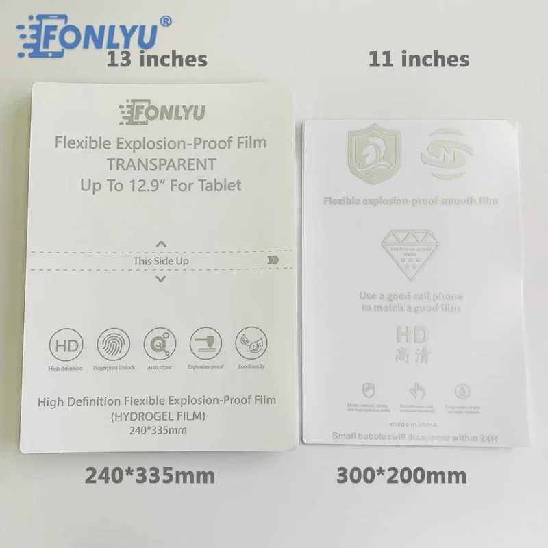 Fonlyu 10Pcs Hydrogel Film Back Cover Screen Proctector Fotocamera Lens Skin Film Tagliatrice Per Tablet Ipad Fino A 14 Pollici