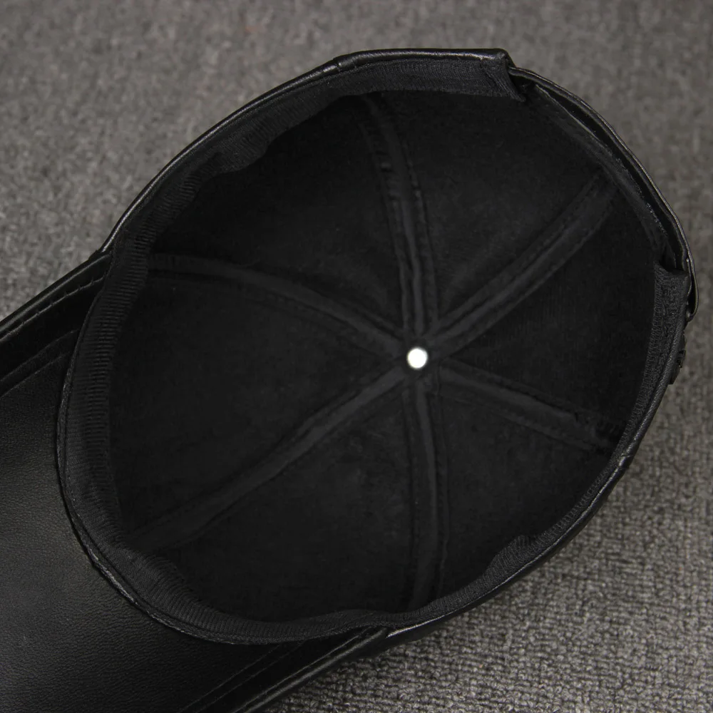 Women Leather Casual Hats Hip Hop Baseball Caps Designer Hats Men High Quality Sheepskin Warm Autumn Winter Trucker Hat Dad Cap