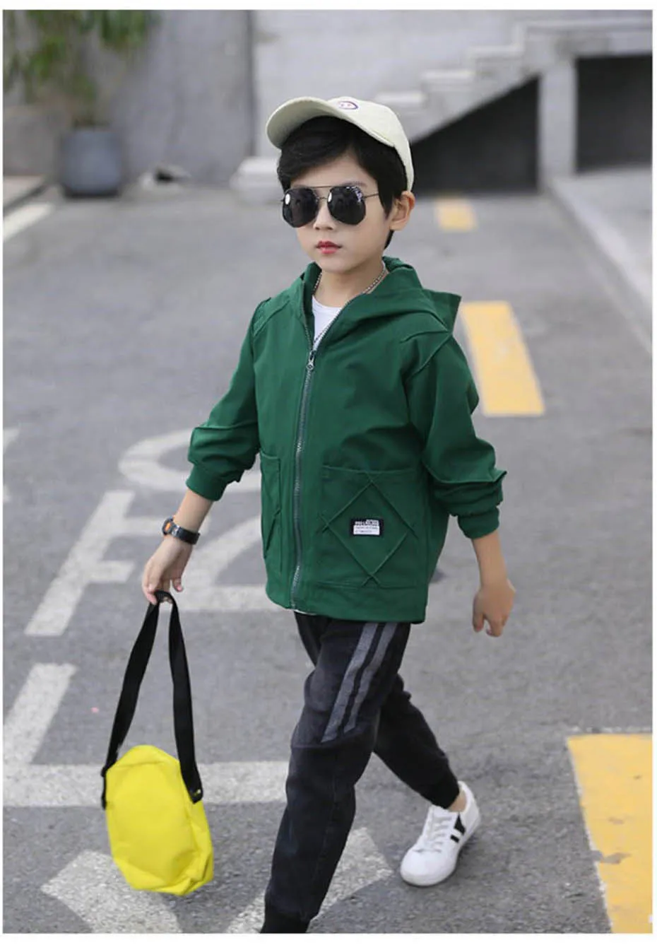 Детская куртка с капюшоном в стиле пэчворк для мальчиков, Детская верхняя одежда с надписями Повседневная осенняя одежда для мальчиков 6, 8, 10, 12, 14 лет