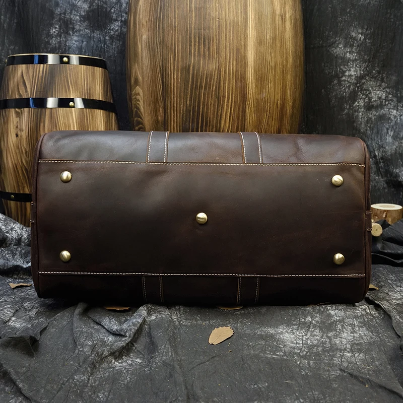 Luufan дорожная сумка в винтажном стиле из кожи для уик-энда для 17-дюймовый ноутбук сумка для Бизнес туда и обратно натуральная кожа крупного рогатого скота ручной Чемодан Ретро Стиль