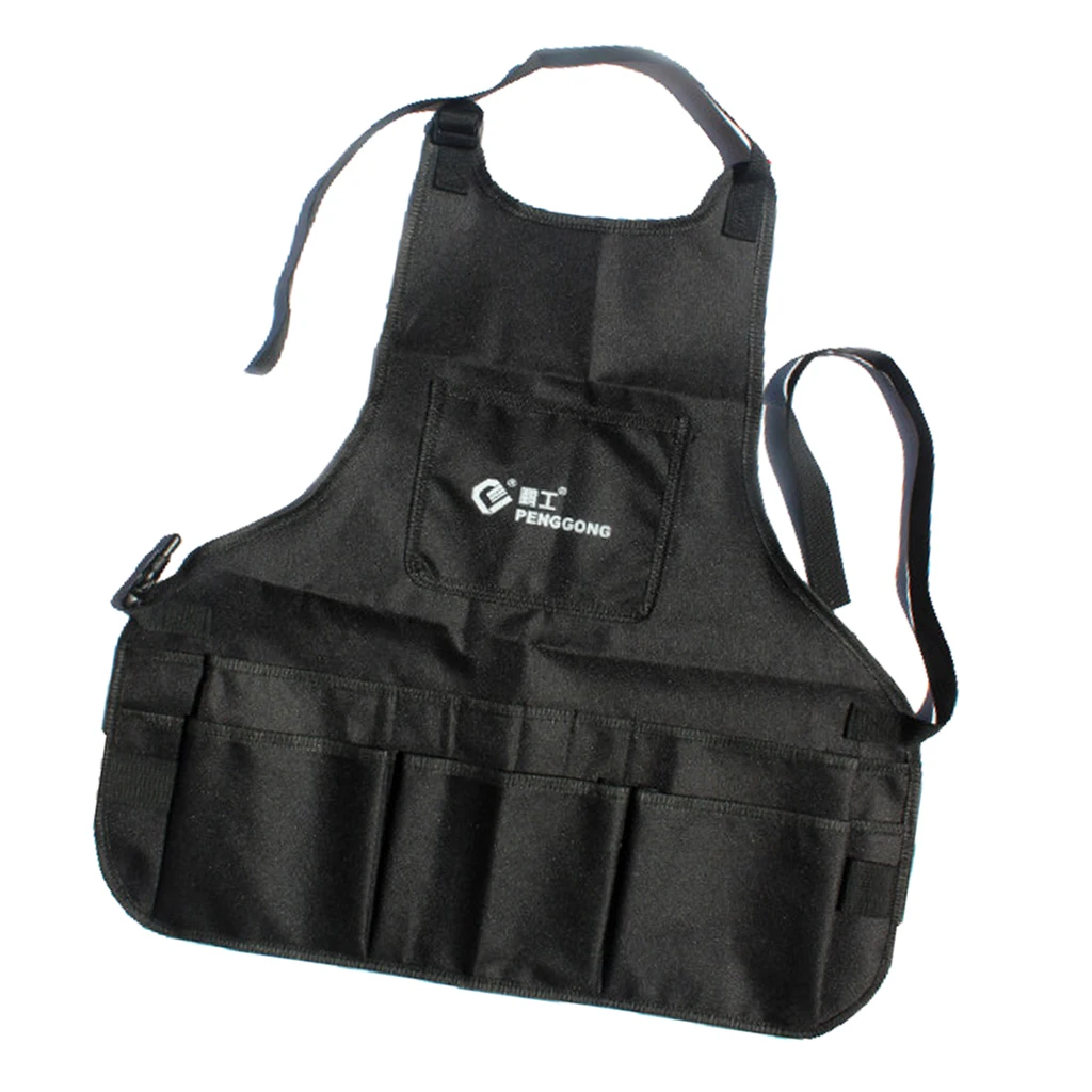  Durable Gardening Tools - Heavy Duty Oxford Cloth Work Apron with Tool Pockets (14) Adjustable Wasi