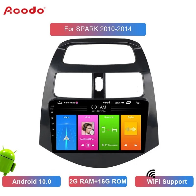 

ACODO 2+16G Android 10.0 Car Radio Multimedia Player For Chevrolet SPARK 2010-2014 Navigation GPS 2 din