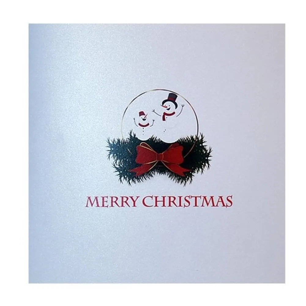  3D Stereo Greeting Card Color Printing Christmas Tree Deer Christmas Postcard Xmas Gift Invitation  - 4000262259319