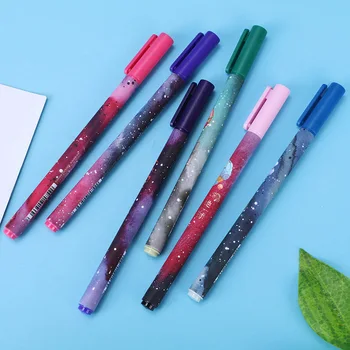 

1Pc Kawaii Planet Gel Pen 0.5mm Black Ink Pen Cute Starry Sky Neutral Pen For Kids Gifts School Office Novelty Stationery Supply