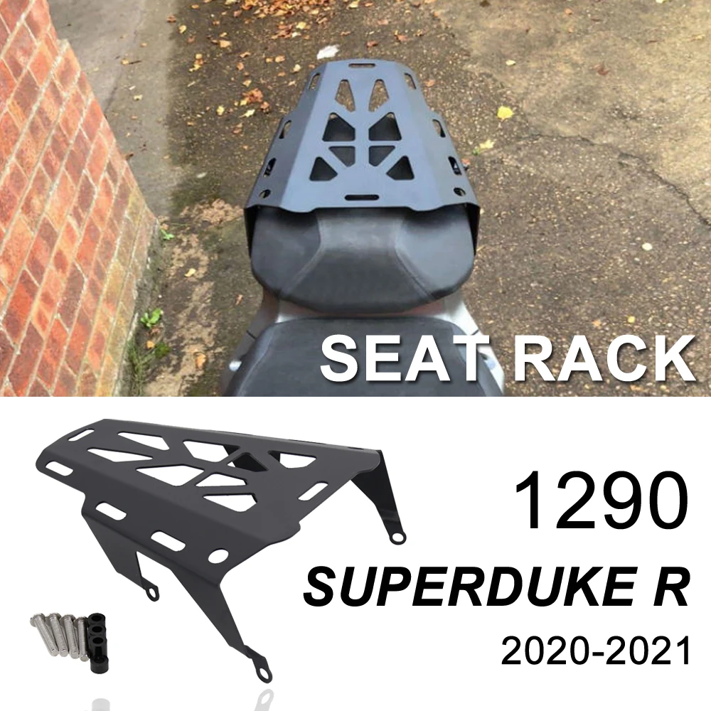 

Black CNC aluminum Seat Rack Cargo Rack Carrier Rear Luggage For 1290 Superduke R 2020 2021 Motorcycle
