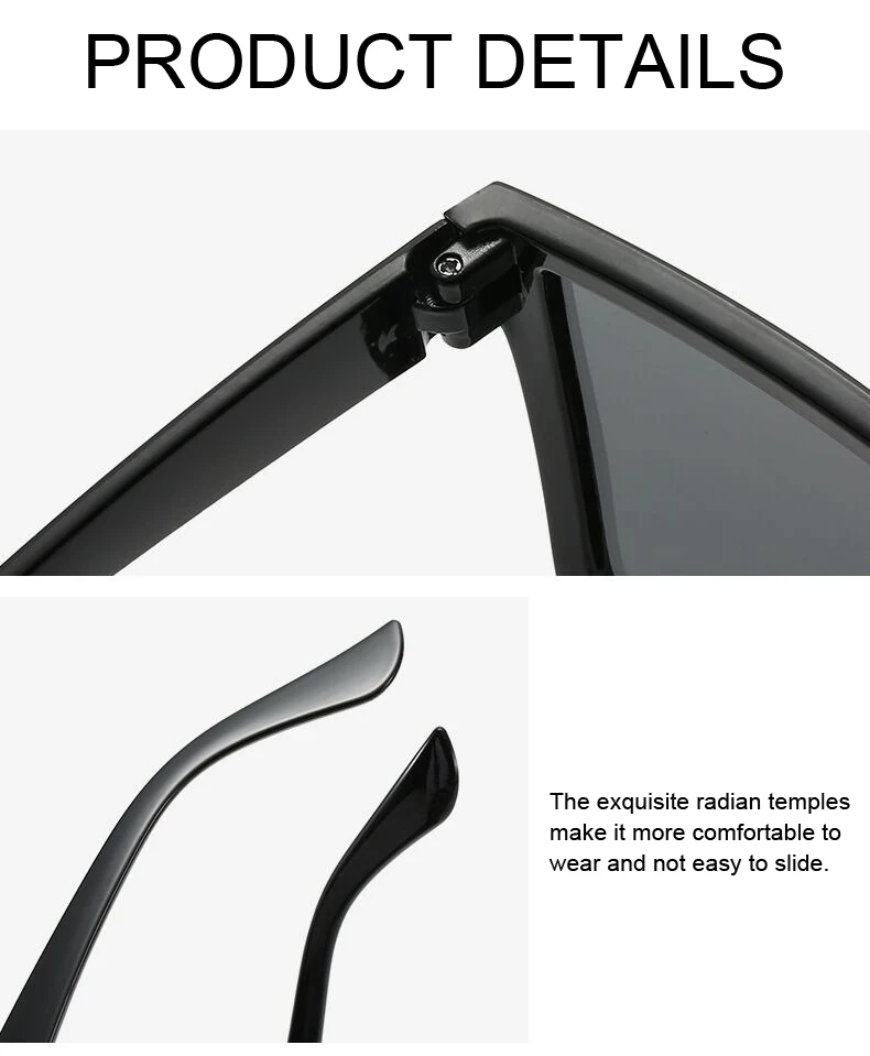 Vintage Black Square Sunglasses Women Oversized Big Frame Sun Glasses Female Male Luxury Brand Designer Mirror Oculos De Sol big square sunglasses