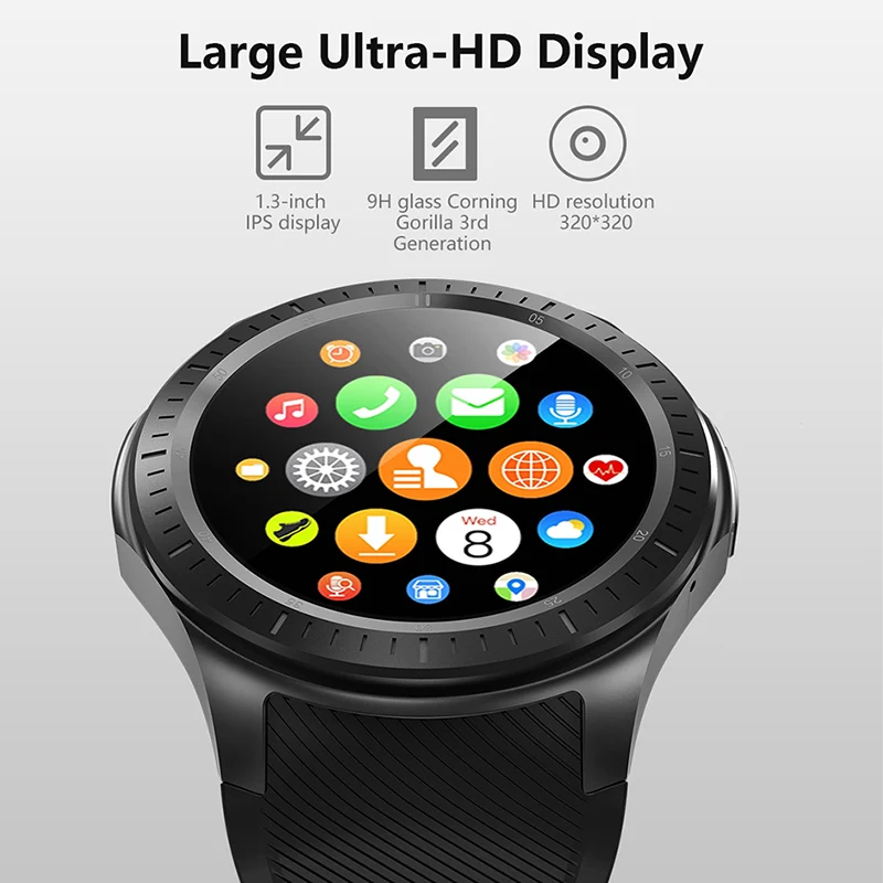  DM368 Plus MTK6739 Quad Core 4G Smart Watch 16GB Rom Android 7.1 Smartwatch Heart Rate Monitor GPS 