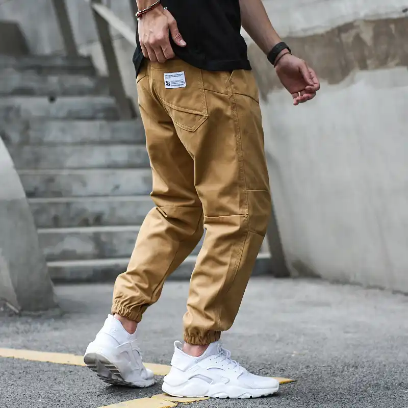 khaki jogger pants mens
