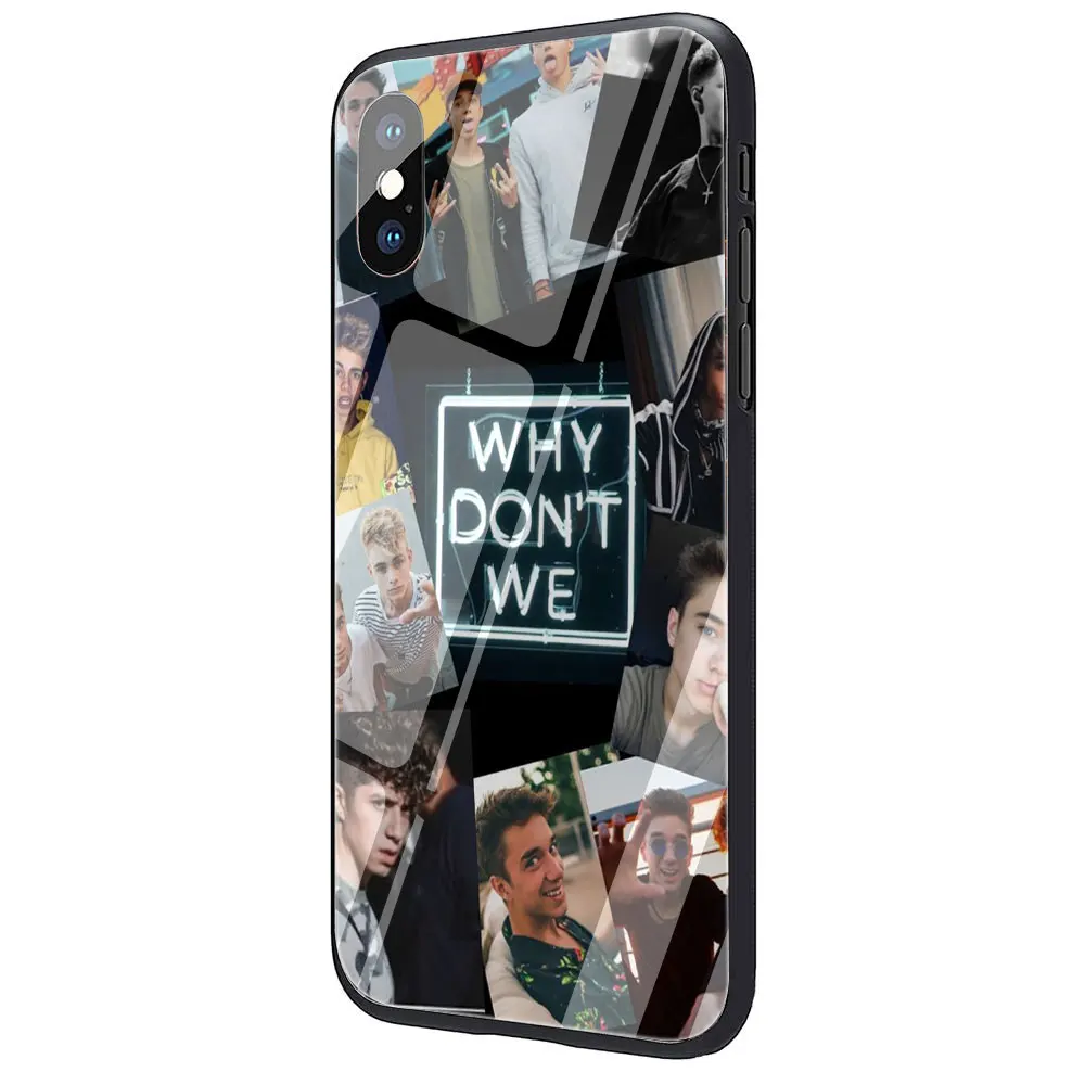 Почему мы не ремешки из закаленного стекла ТПУ черный чехол для iPhone X или 10 8 7 6 6S Plus Xr Xs Max - Цвет: G12