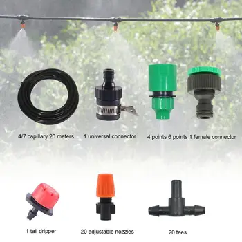 

1 Set Water Pump Self-Priming Garden Irrigation System Drip Irrigation System Spray Water Automatic Garden Spray Cooling System