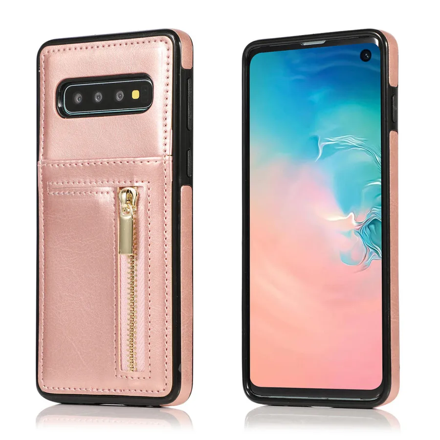 Тонкий кошелек на молнии, кошелек, чехол для samsung S10 S9 S8 Plus S7 Edge Note 9 8 Etui, кожаный держатель для карт, противоударный защитный чехол