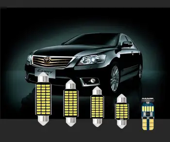 

6pcs white LED carDome Map Door Glove Box Licensr lights T10&31MM For Toyota Camry RAV4 Tacoma Tarago Solara Tundra Venza Yaris