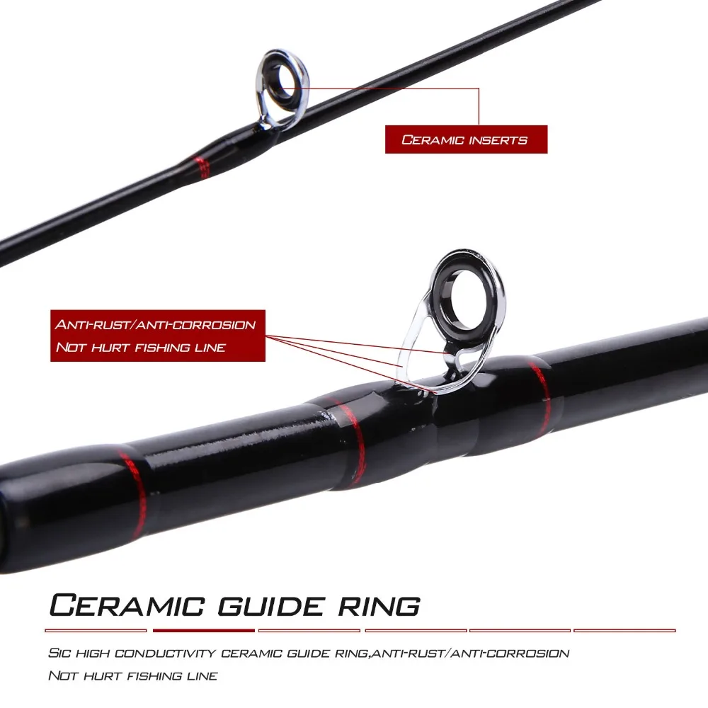 Sougayilang Spinning Casting Carbon Fishing Rod 2.1M 2.4M M Power 4 S