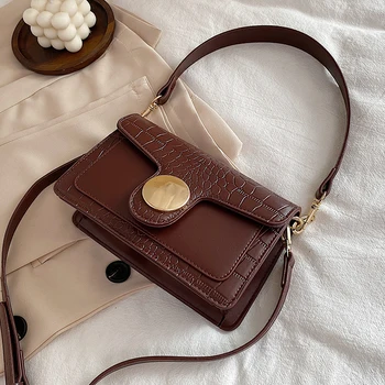 

Stone Pattern PU Leather Handbags For Women 2020 Simple Solid Color Shoulder bags Female Travel Fashion Cross Body Bag