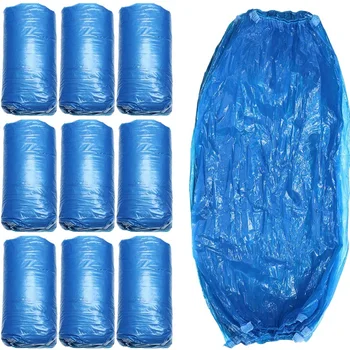 

200 Pcs Waterproof Oversleeves 15.7 Inches Long, Blue Protective Sleeves for Arms, Heavy Duty Polyethylene Sleeve Covers with El