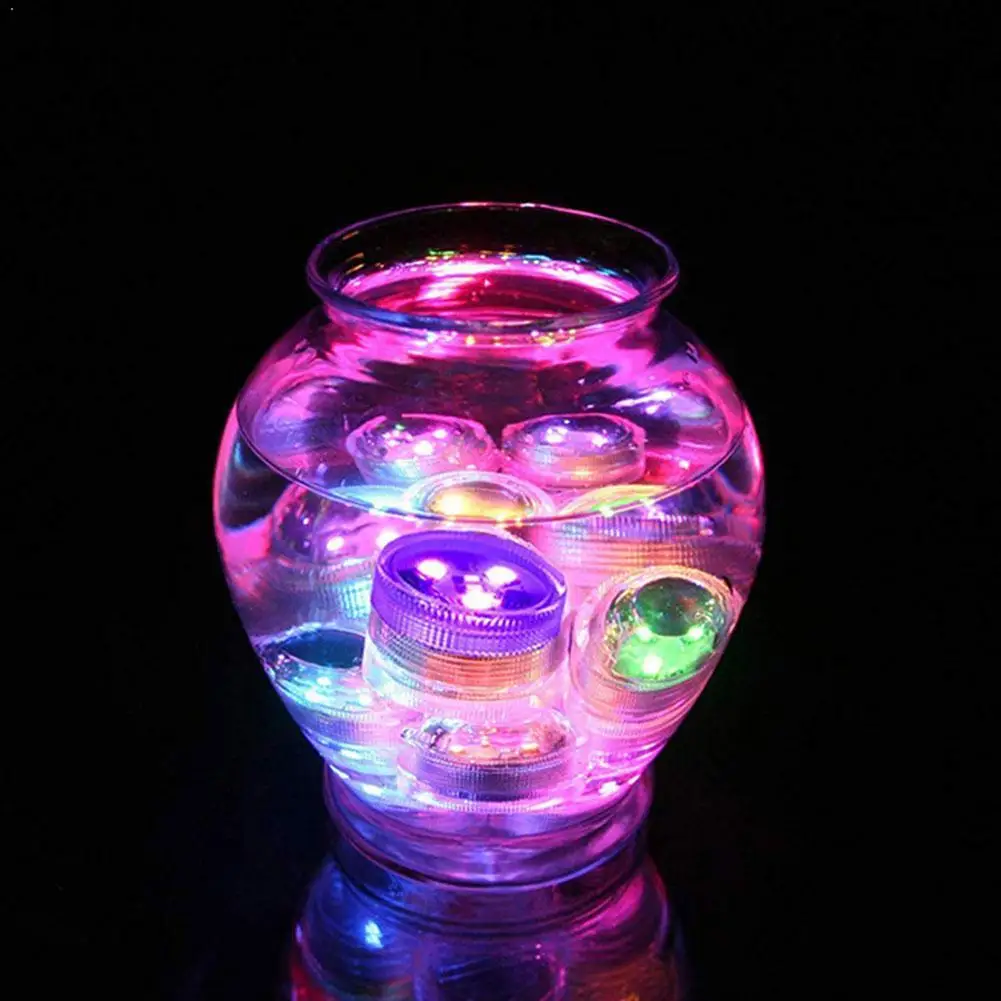 

10 Lights 2 Remote Controls Waterproof Luminous Diving Led Decoration Rgb Lights Bottle Knob Fish Bottom Lights Tank X4Q2