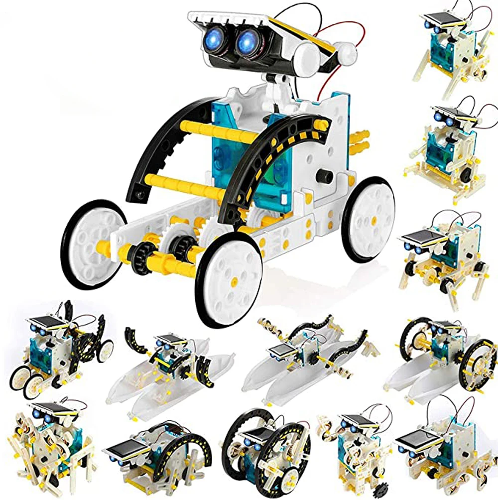 13-in-1 STEM Learning Educational Science Building Toy Solar Robot Kit For Kids 