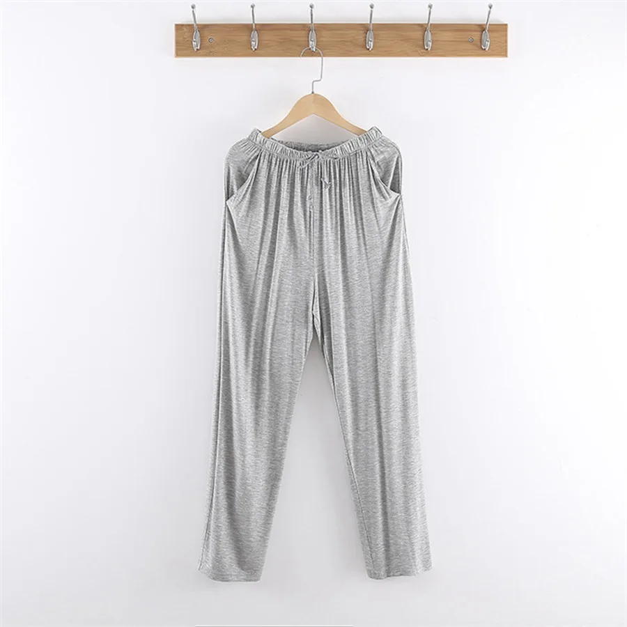 Size 8XL 150KG men's modal trousers thin spring and summer home pants Big Size men's home pants casual trousers pajama pants mens silk pajamas short set