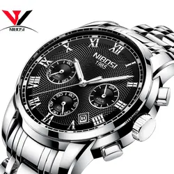 NIBOSI Топ бренд класса люкс модные мужские часы водонепроницаемые Дата часы мужские спортивные часы мужские кварцевые часы в стиле кэжуал