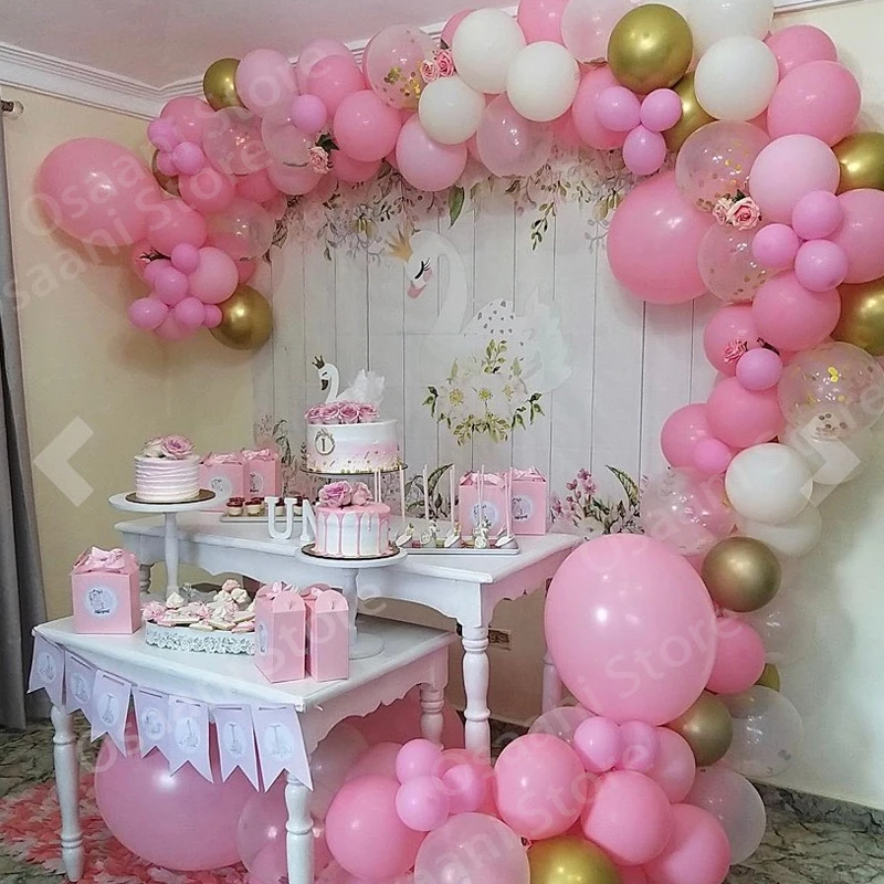 girl baby shower balloon arch