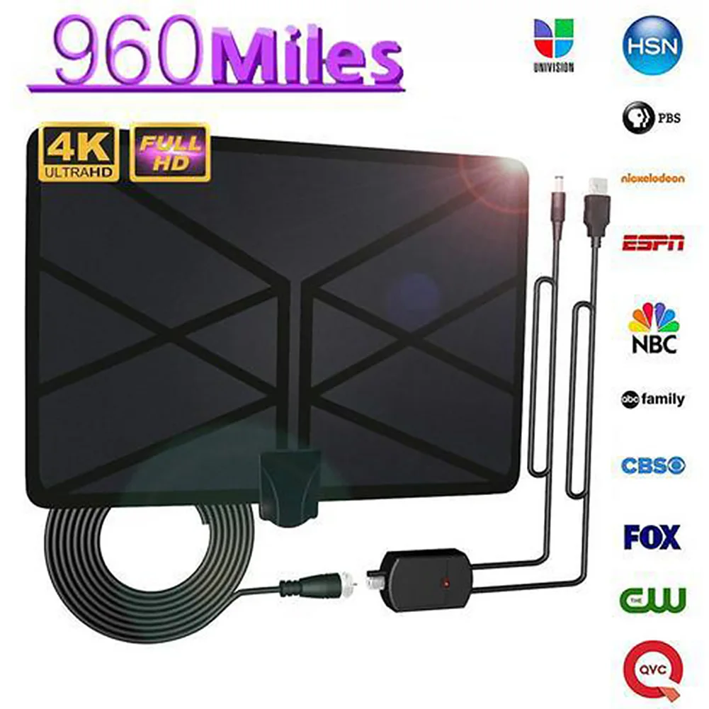 Full HD 28DB ТВ антенна с высоким коэффициентом усиления HD tv DTV Box Цифровое ТВ 960 миля стабильный высокочастотный сигнал 1080P внутренний антенный усилитель