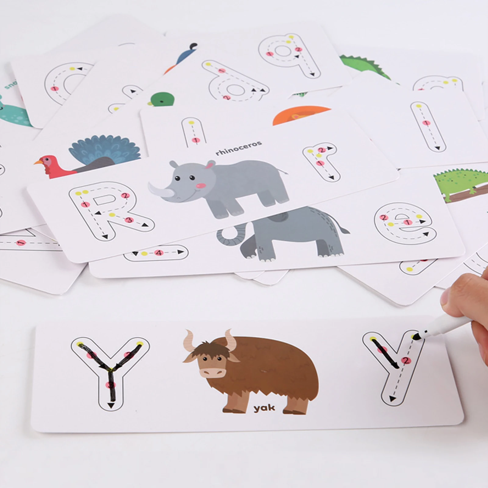 子供のための英語のアルファベット 数字のレタリングカード 就学前の学習言語と一致するゲーム Aliexpress