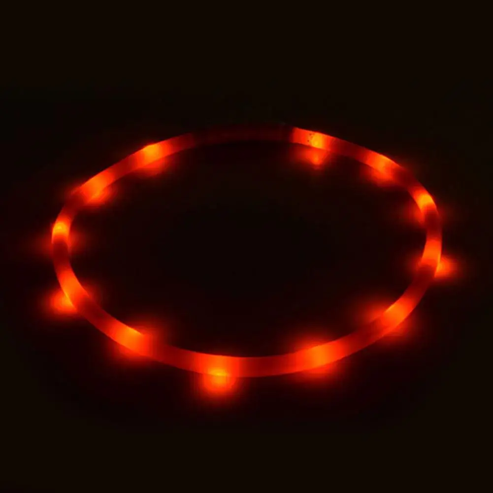 HobbyLane Домашние животные USB перезаряжаемый светящийся светодиодный светильник водонепроницаемый ошейники для собак