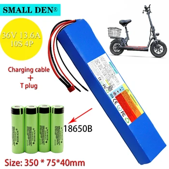 

36V 13.6Ah 10S4P 600W High power&capacity 42V 18650B lithium battery pack ebike electric car bicycle motor scooter with 15A BMS