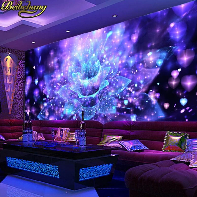 

beibehang Custom photo mural wallpaper living room decoration nightclub bar KTV flower tooling background wall papers home decor