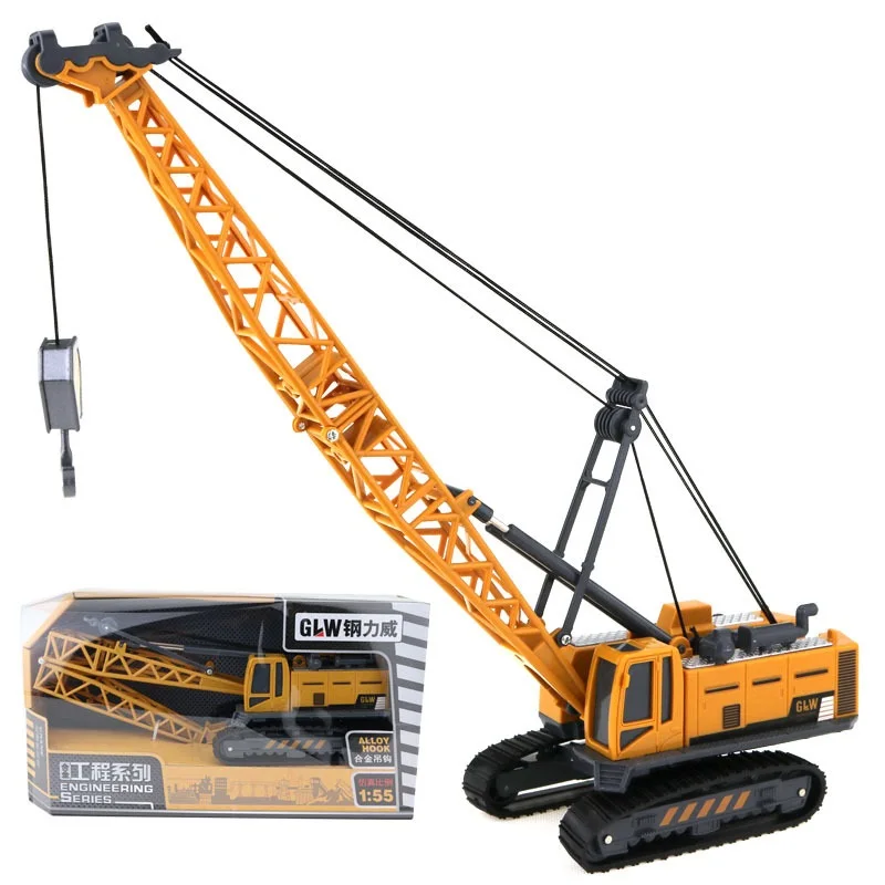 Die Cast Steel Build it Crane Lorry Vehicle Construction Model Kit Kids Toy