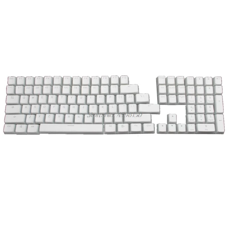 RGB 108 Keycaps ANSI Layout PBT White Pudding Double Skin Milk Shot Backlit Keycap For OEM Cherry MX gh60 poker 87 tkl 104 108 RGB 108 Keycaps ANSI Layout PBT White Pudding Double Skin Milk Shot Backlit Keycap For OEM Cherry MX gh60 poker 87 tkl 104 108