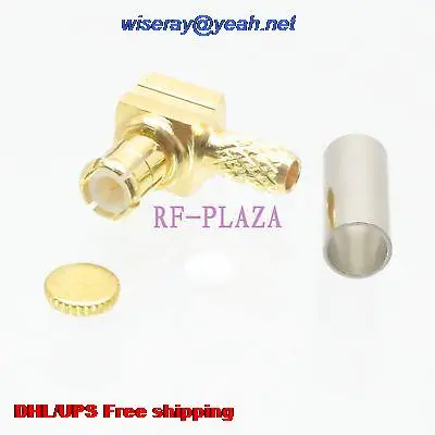 

DHL/EMS 500pcs Connector MCX male plug crimp RG174 RG316 LMR100 cable Right angle -A3