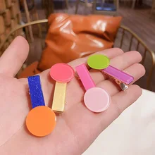 Южная Корея Namdaemun Детские аксессуары для волос флуоресцентные блестки геометрический узор Детская повязка на голову утконоса клип для девочек лето