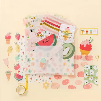 

Gift For You Material Bag Sticker Set Memo Decorative Envelope Label Office DIY Scrapbook Art Tape Calendar School Stationery