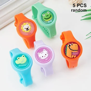 

Cute Cartoon Anti-Mosquito Wristband Outdoor Reusable Baby Mosquito Repellent Wristband with Flash Light HKS99