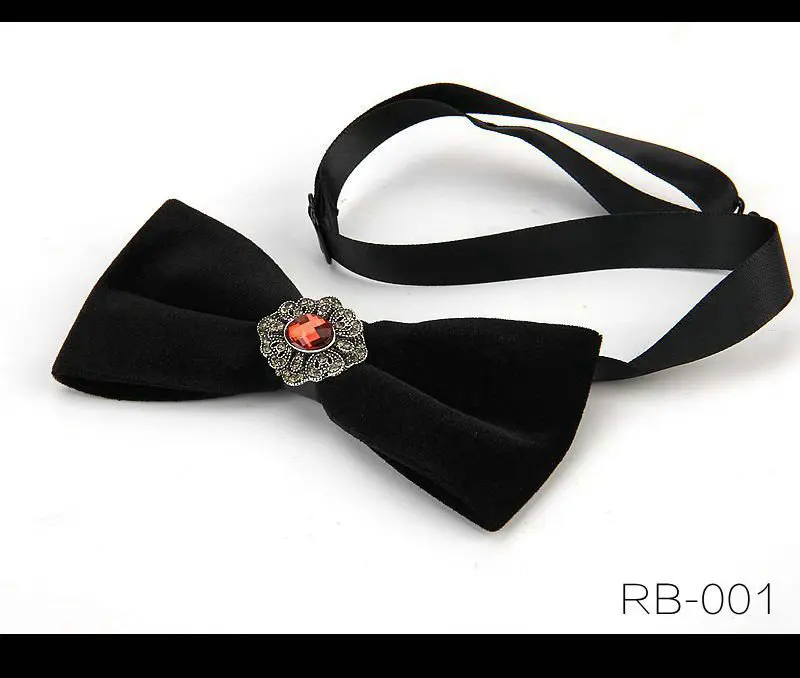 Velvet Bow Tie Элегантный британский стиль, для мужчин и женщин, сплав, стразы, эластичная лента, галстук-бабочка, винтажный бархат, бизнес стиль, свадебный подарок, галстук-бабочка - Цвет: Velvet Bow Tie
