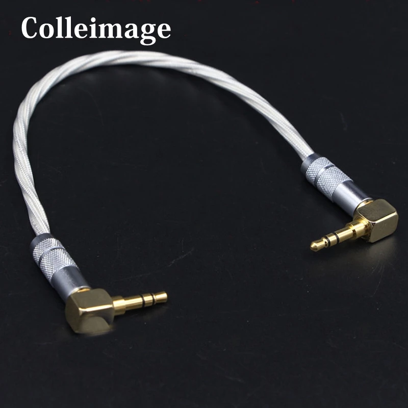 HIFI AUX Cable 3 5mm Male to Male Stereo AUX Cable 3 5 Right Angle jack to jack adapter for Headphone amplifier audio cable