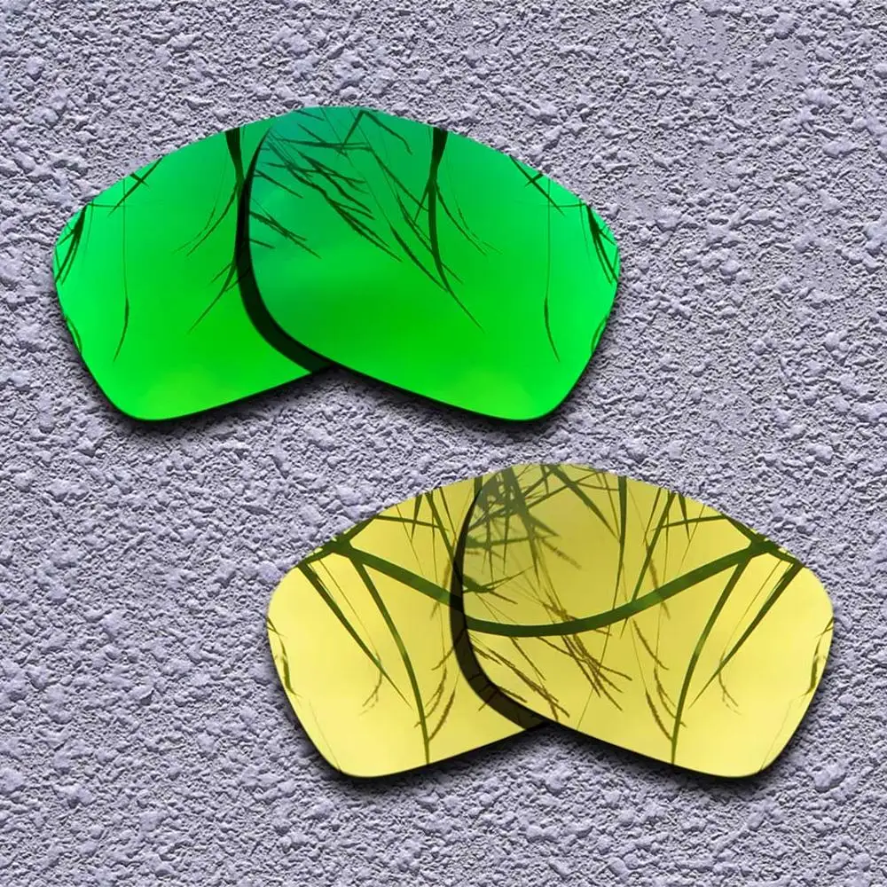 Green-24K Golden 2 пары поляризованных сменных линз для солнцезащитных очков Oakley Holbrook-несколько вариантов - Цвет линз: Green-24K Golden