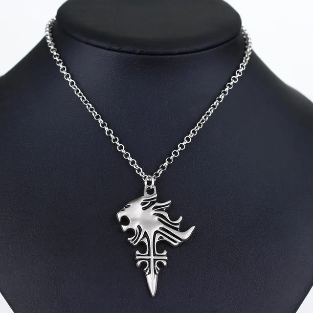 B Аниме Final Fantasy VII 8 леонхарт голова льва модель ожерелье Косплей Кулон подарки для украшения Ювелирная коллекция модная игрушка - Цвет: B