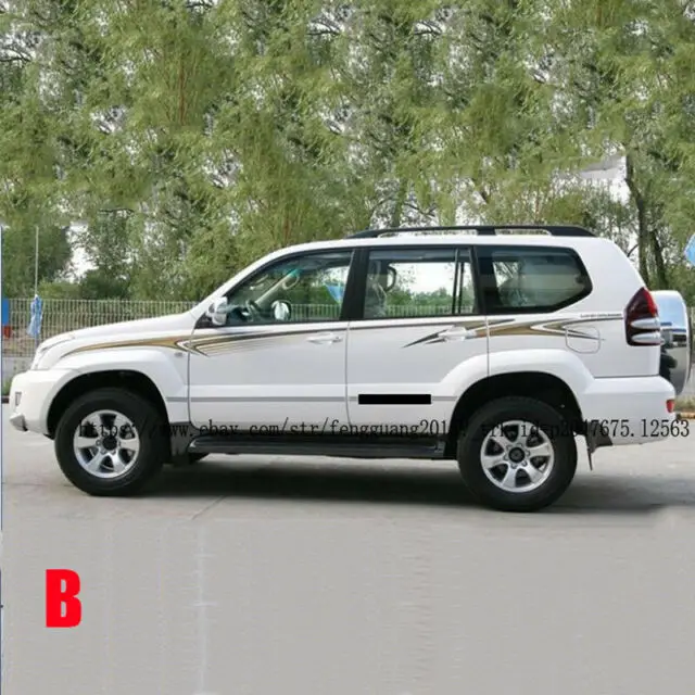 Для Toyota Prado FJ120 2003-2009 Красочный корпус автомобильной двери декоративная наклейка крышка модификация автомобиля аксессуары