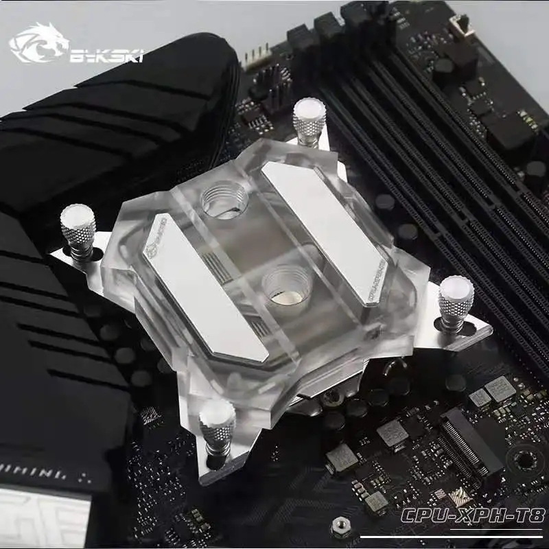 Bykski cpu водоблок для INTEL LGA1150 1151 1155 1156 2011X99 прозрачный/черный/серебристый поддержка 3pin/4pin/SNCY материнская плата