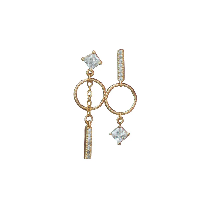 Louleur 925 пробы серебряные модные циркониевые Серьги Геометрические ассиметричные серьги для женщин Элегантные 925 серебряные ювелирные изделия подарки