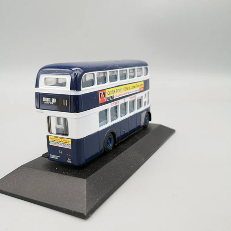1/76 ATLAS London двухэтажный автобус трамвай статическая Миниатюрная модель коллекция мебели винтажная модель автобуса сплав литье под давлением подарок