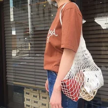 Новая модная Сетчатая Сумка черепаха, сумка для покупок, многоразовая сумка для хранения фруктов, женская сумка для покупок, сетчатая складная сумка